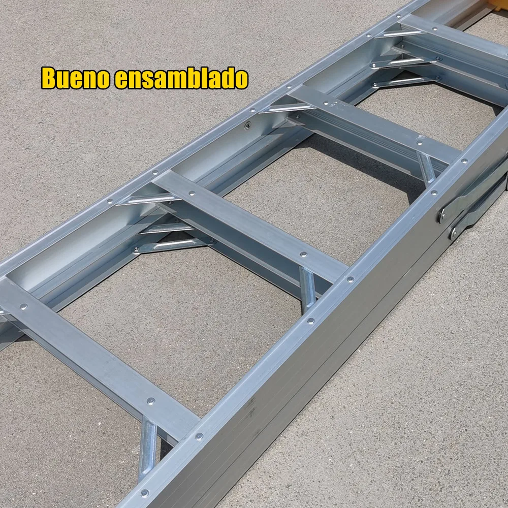 Escalera plegable de aluminio de doble cara 3 4 5 6 7 8 9 10 11 12 pasos