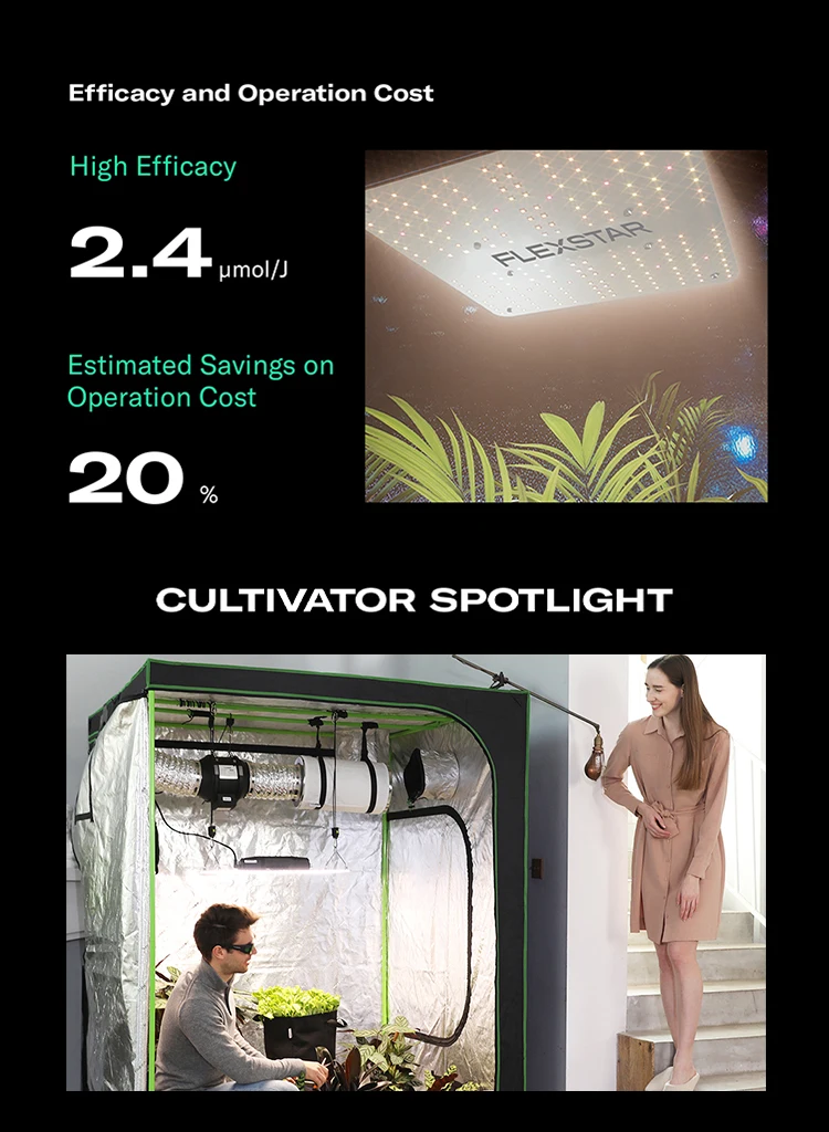 USA Local-After-Sales Service IP66 Rated Dimmable 480 Watt Full Spectrum LED Grow Light for Tent