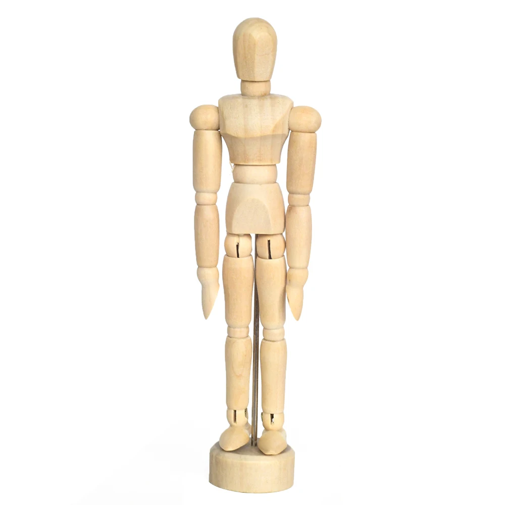 Various specifications 5.5 Inch 14CM Adjustable Drawing Furnishings Sketch Cartoon Flexible Solid Wooden Human Manikin