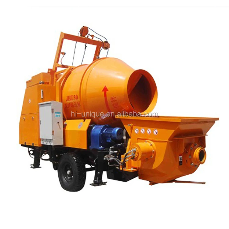 electrical concrete mixer with pump cement mixer with pump hose mini concrete mixer with pump machine