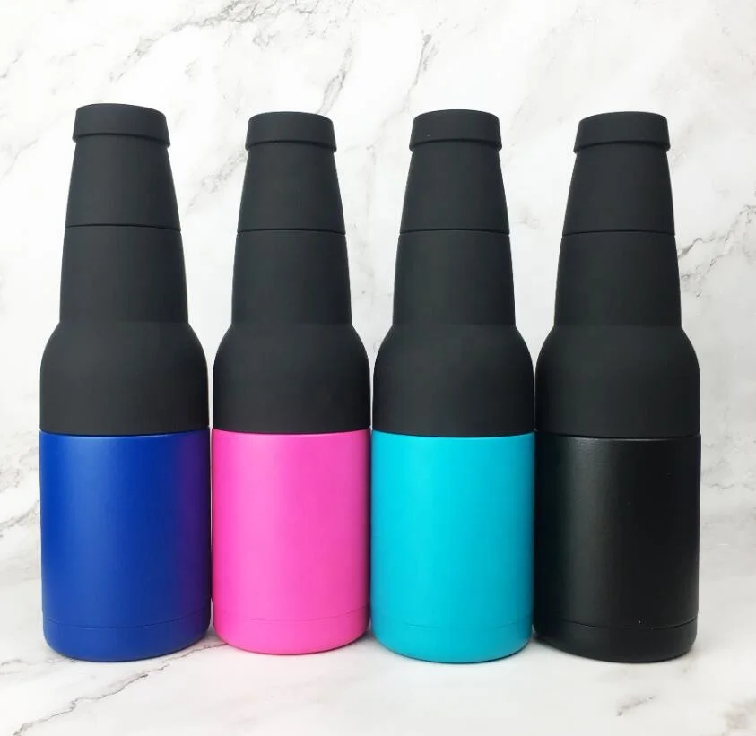 Вакуумный изолированный охладитель банок из нержавеющей стали с двойными стенками, охладитель пивных бутылок с открывалкой для пива