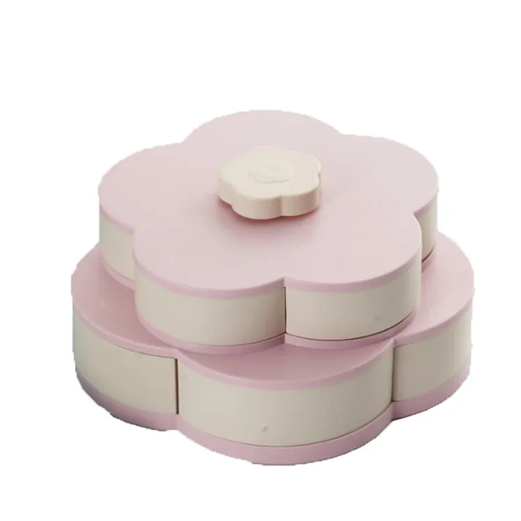 European creative double rotating candy box fruit bowl