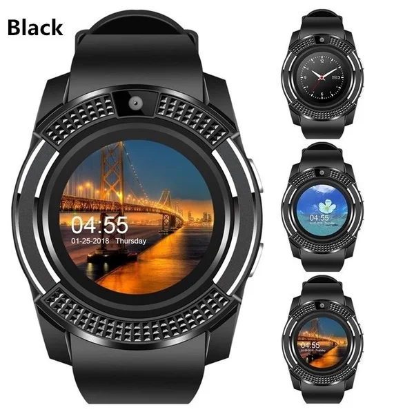 2023 Dropshipping products best selling phone touch screen BT fitness smartwatch v8 smart watch bracelet with camera clock