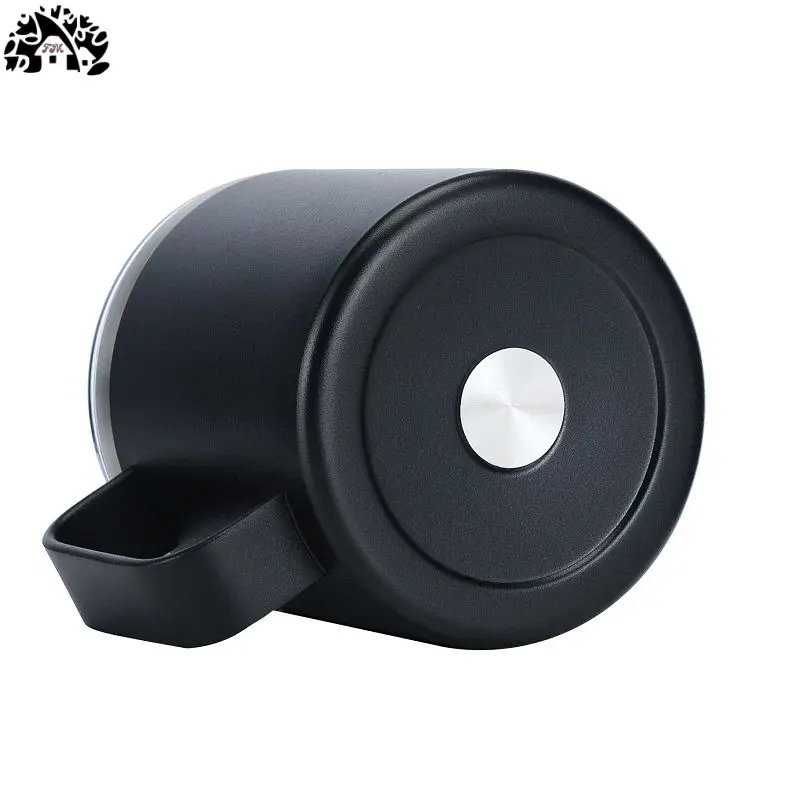 14oz Stainless Steel clear  Lid and With Handle Tumbler Double Wall Vacuum Insulated Beer Coffee Mug travel cup Custom LOGO