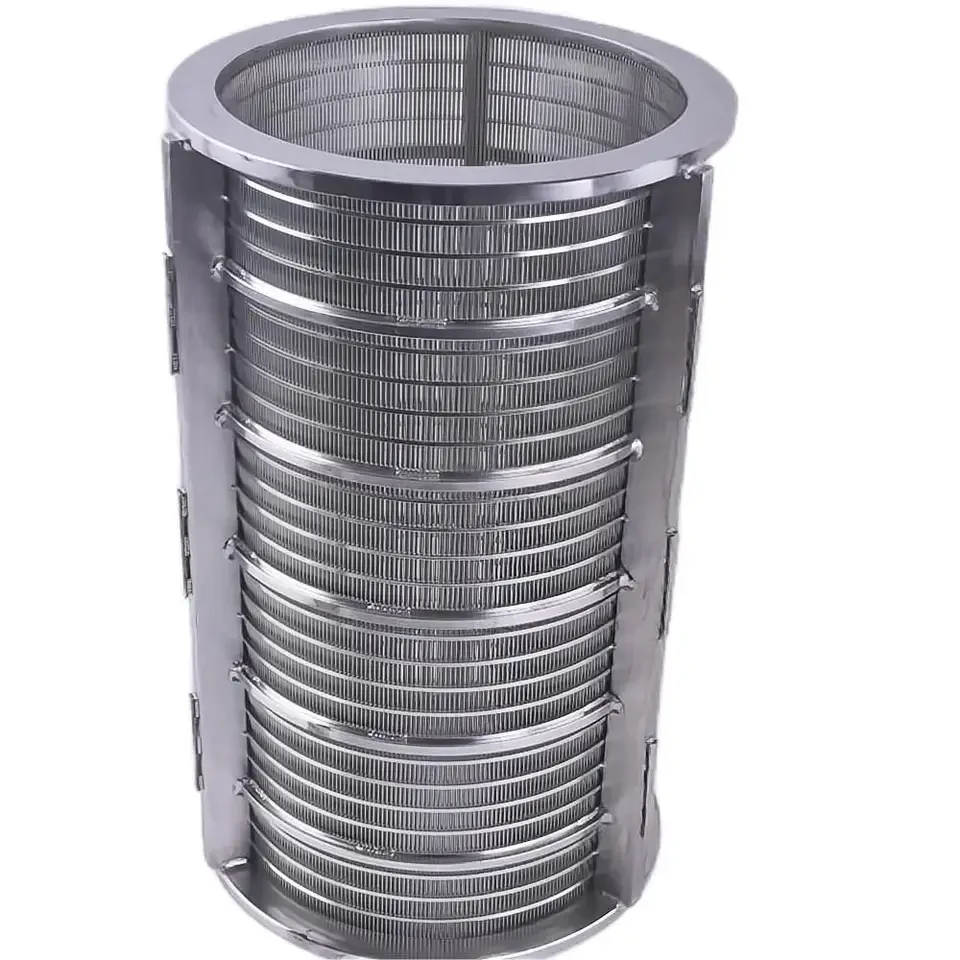 0.9 mm 1 mm slot gap SS304 316L drum filter Rotary screening machine wedge V-shaped screen Dewatering Vibrating Screen