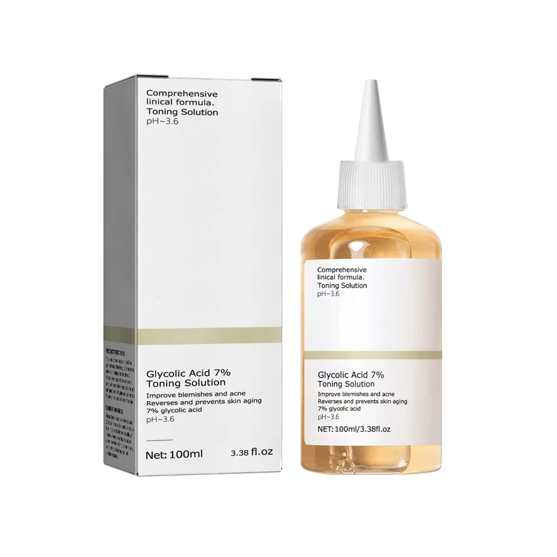 100ml  Custom Glycolic Acid 7% Toning Solution Skin Care Glycolic Toner