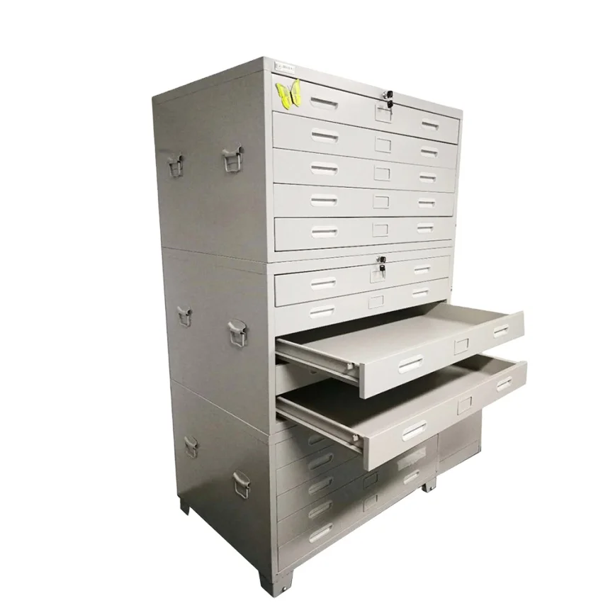 Cheap office metal map graph paper cabinet with dimension A0 and A1 map Drawer Cabinet for Sale