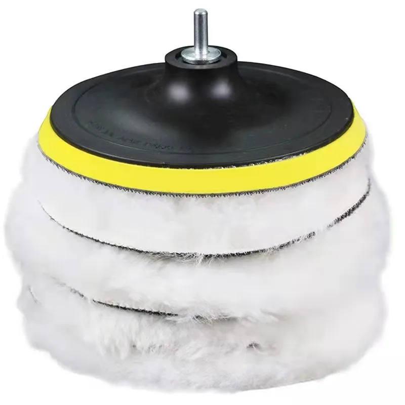 Rotary car polisher buffing pad soft wool polishing pad for compound cutting and polishing
