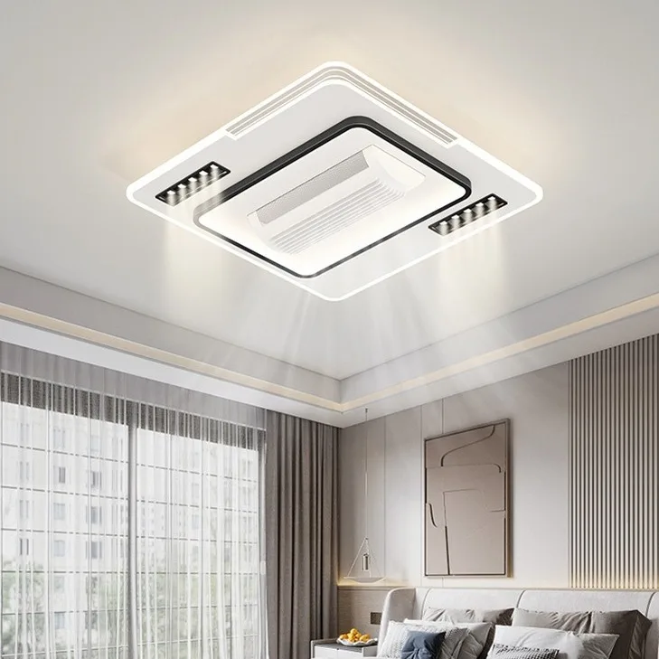 The fourth generation of large wind bladeless fan light modern simple living room bedroom quiet ceiling fan light