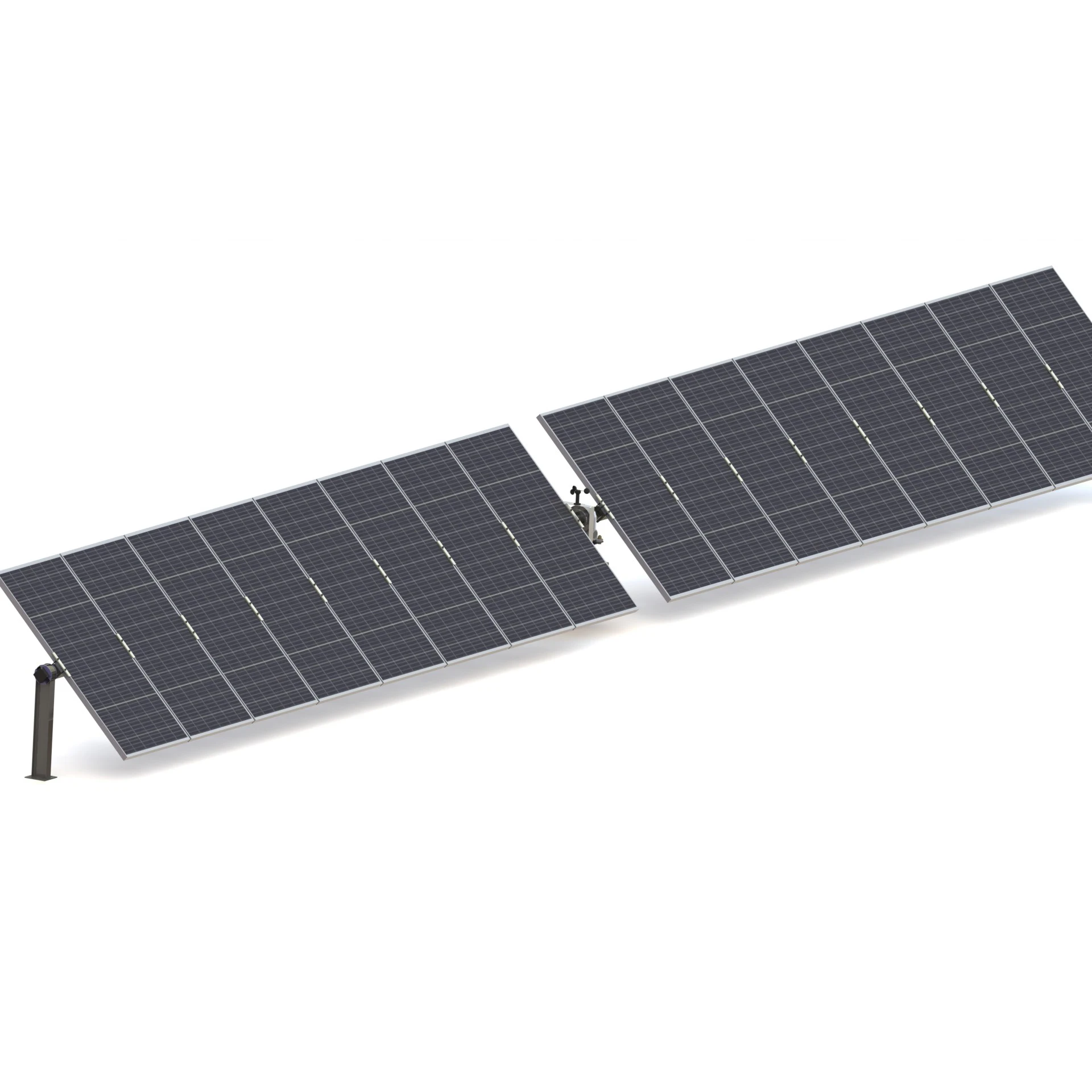 10kw 50kw 100KW 200kw 1MW 2MW on grid rack mount structure dual axis solar tracker