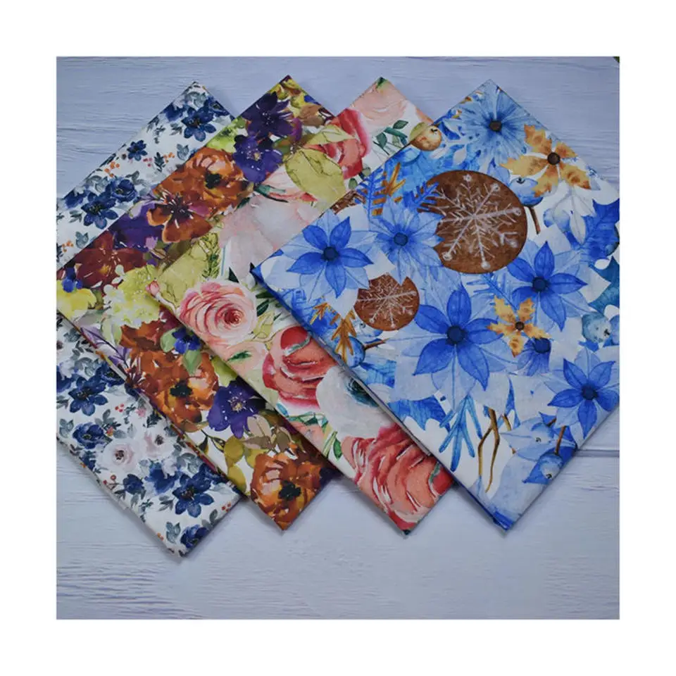 Lanking tex bamboo spandex fabric custom digital design printing bamboo spandex french terry fabric no moq