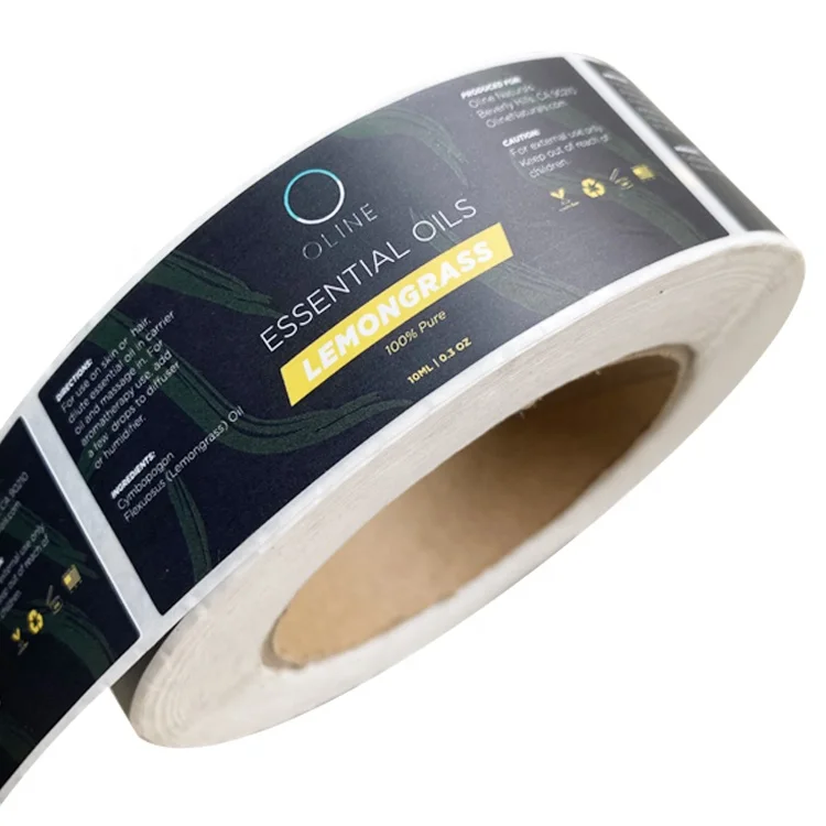 
Custom Printed Waterproof Synthetic Paper Adhesive Bottle Label Printing 