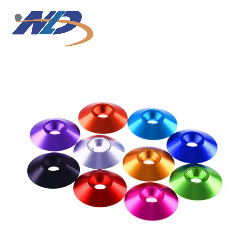 Custom aluminium alloy concave countersunk hole conical M6M8M10M12 bowl fish-eye gasket hollow washer