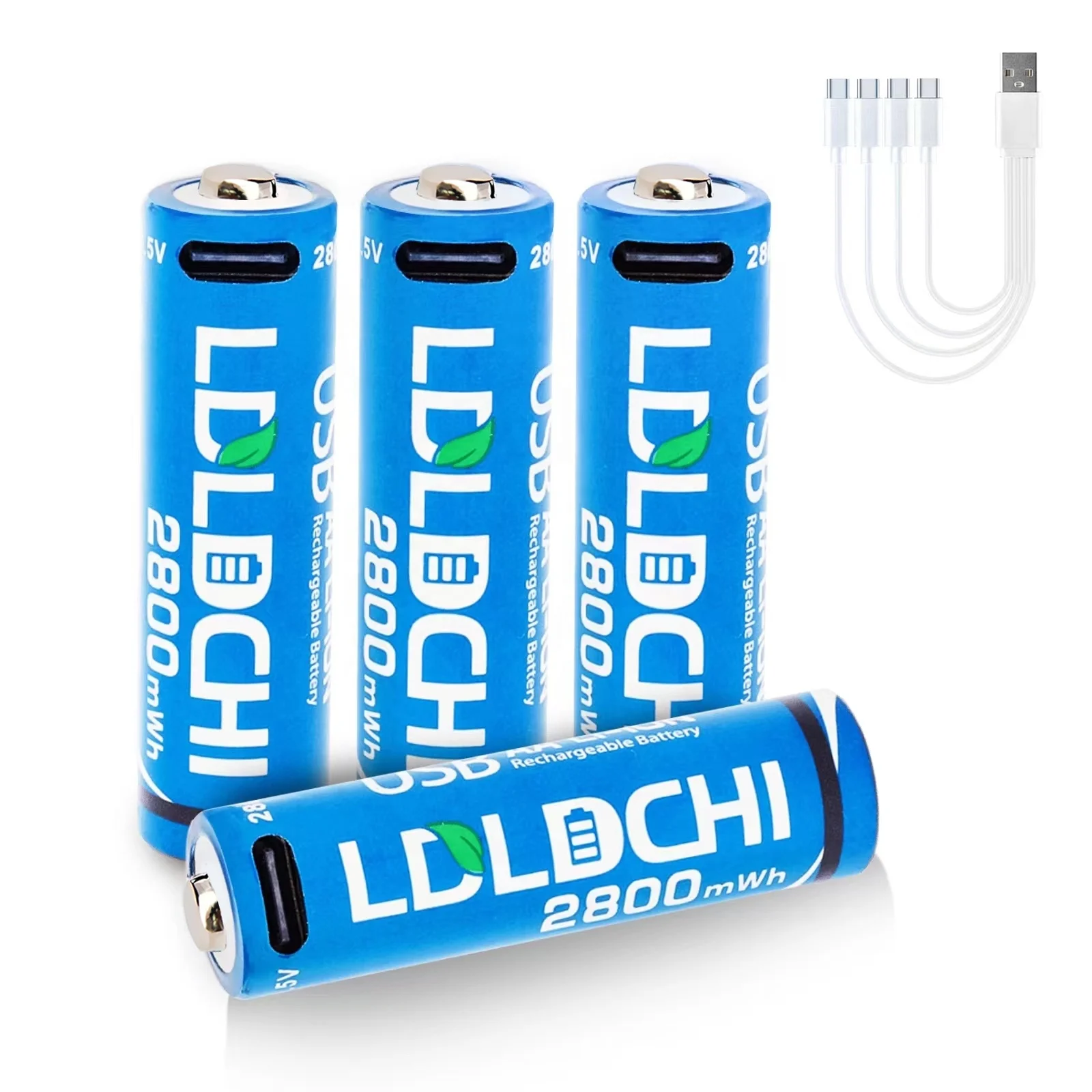 Oem дешевые 2800Mwh 1 5 В фонарик Тип C USB перезаряжаемая литиевая батарея