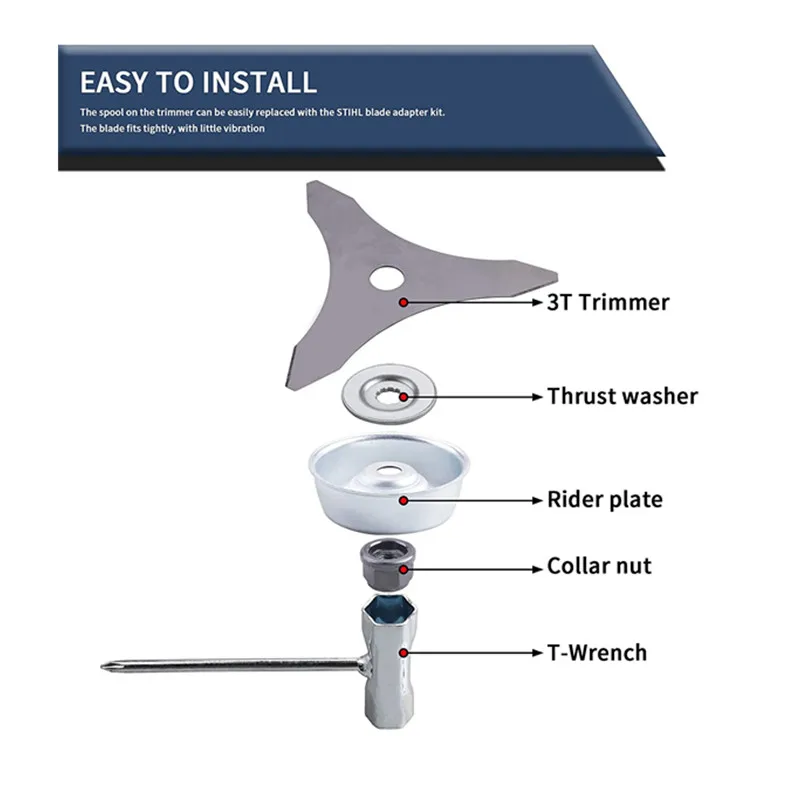 Gardening Machine Lawnmower Blade Adapter Kit, Maintenance Washer Kit Compatible with Stihl String Trimmers Brush Cutter