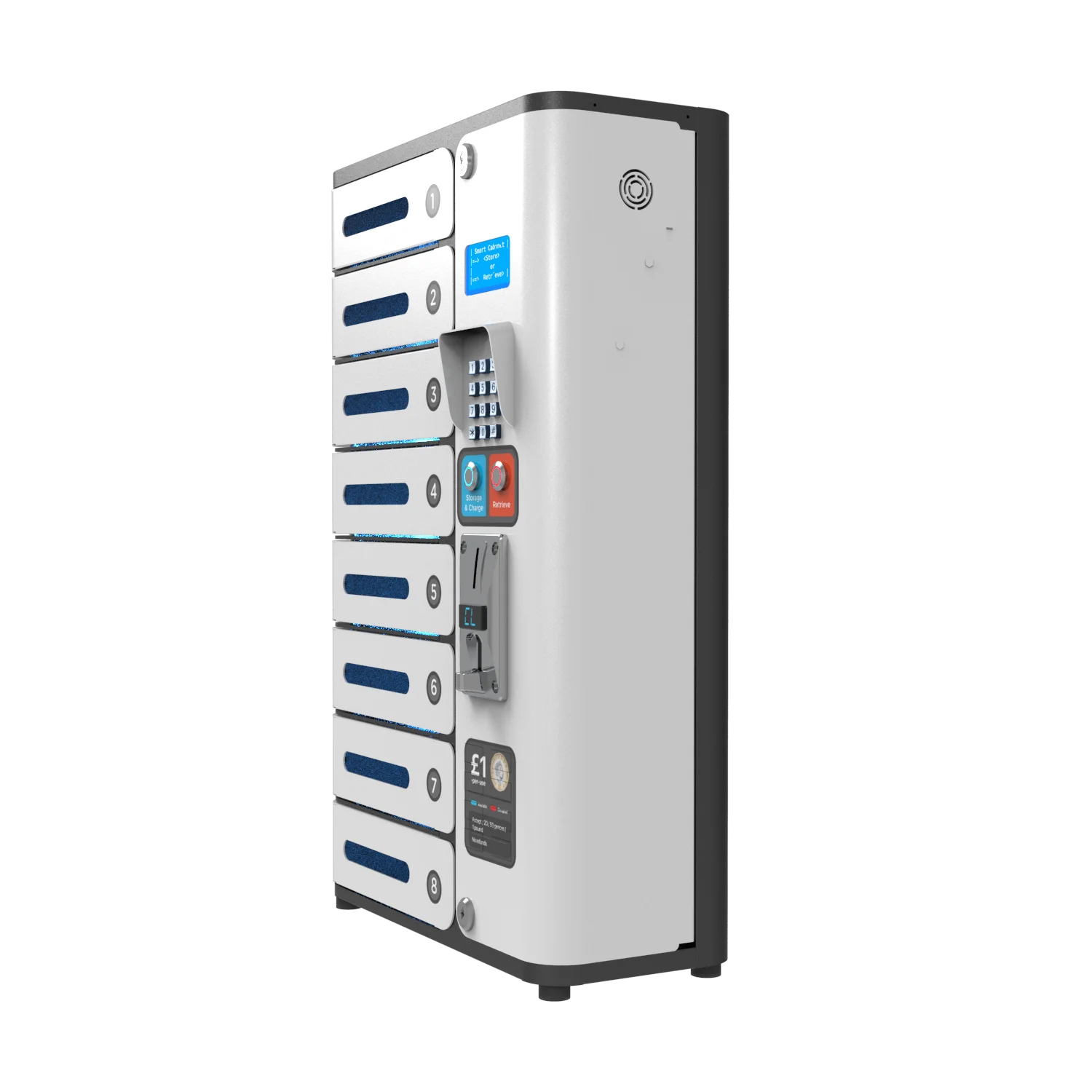 Y2power ADE Fast charging 8 Bay Coin operated Mobile Charging Locker PL-SC08-Y2 Phone charging cabinet