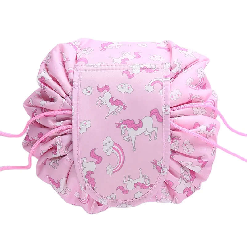 OEM oxford drawstring design fashion travel  cosmetic storage beauty Hot selling  large pouch girl makeup bag