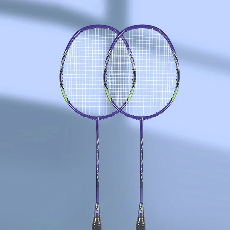 High modulus fiber graphite 3u light offensive exercise badminton racket