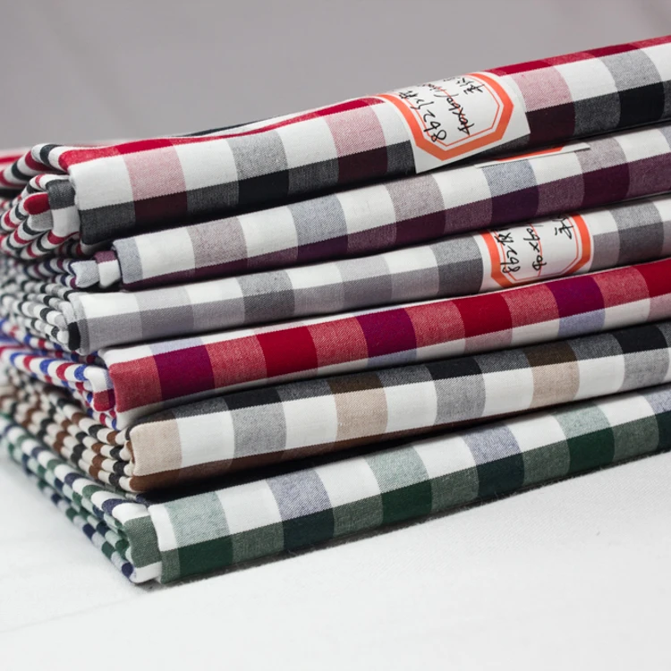 Quality Chinese products hot sale stock tartan plaid cotton fabric