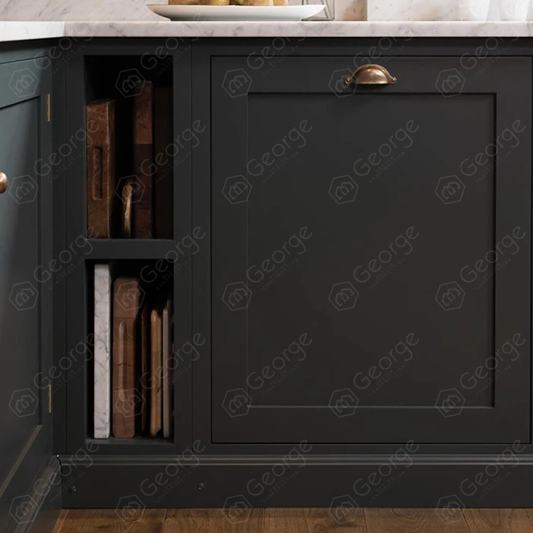  Скандинавском стиле ПВХ HDF кухня дизайн шкафа двойной шарнир двери AK-197