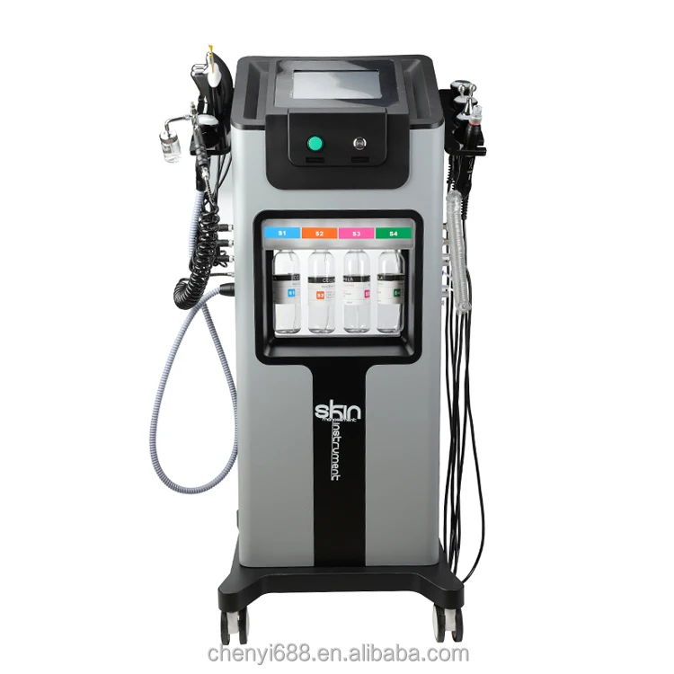 ChenYi 2021 new arrival Black Pearl 8 In 1 Multifunctional RF hydro Facial Microdermabrasion machine