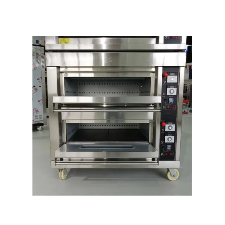 2/4/6 trays commercial pizza oven double deck oven electric for baking bread