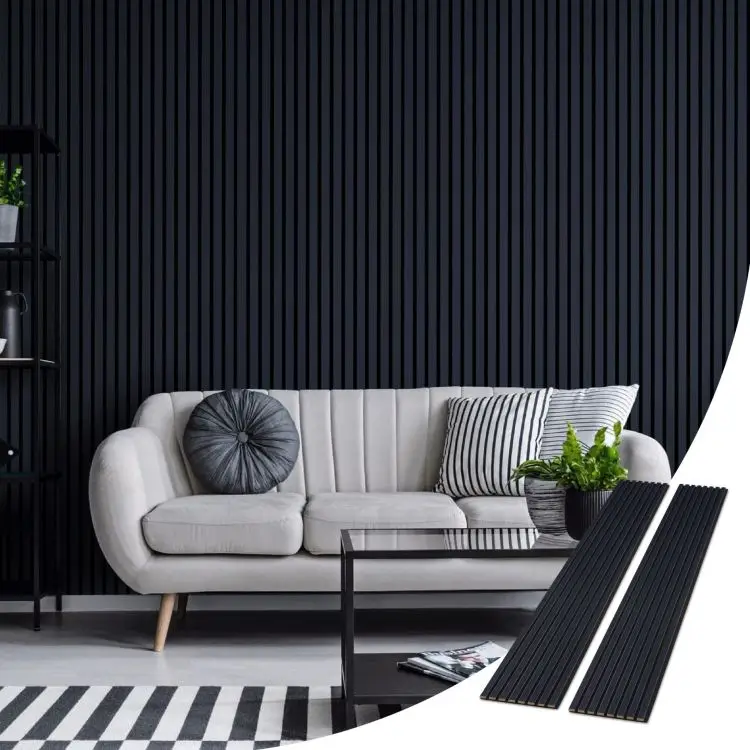 Modern Styled Solid Wood Slats for Acoustic Wall Coverings, Noise-Blocking Decorative Timber Wall Slats Panels