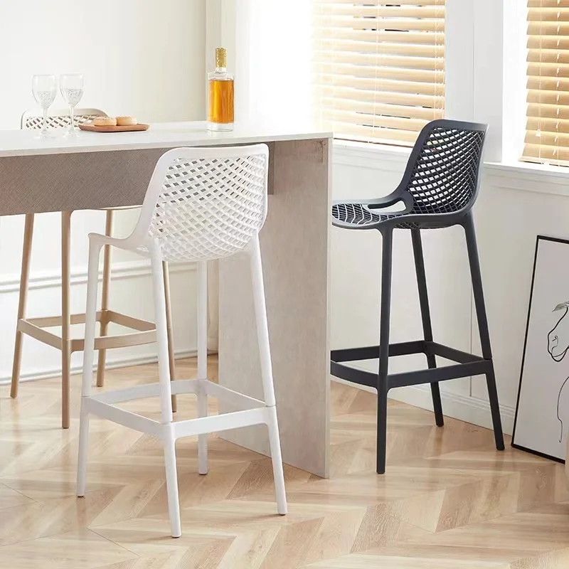 modern design plastic bar stool for kitchen outdoor garden courtyard bar chairs restaurant chair furniture bistro high chair
