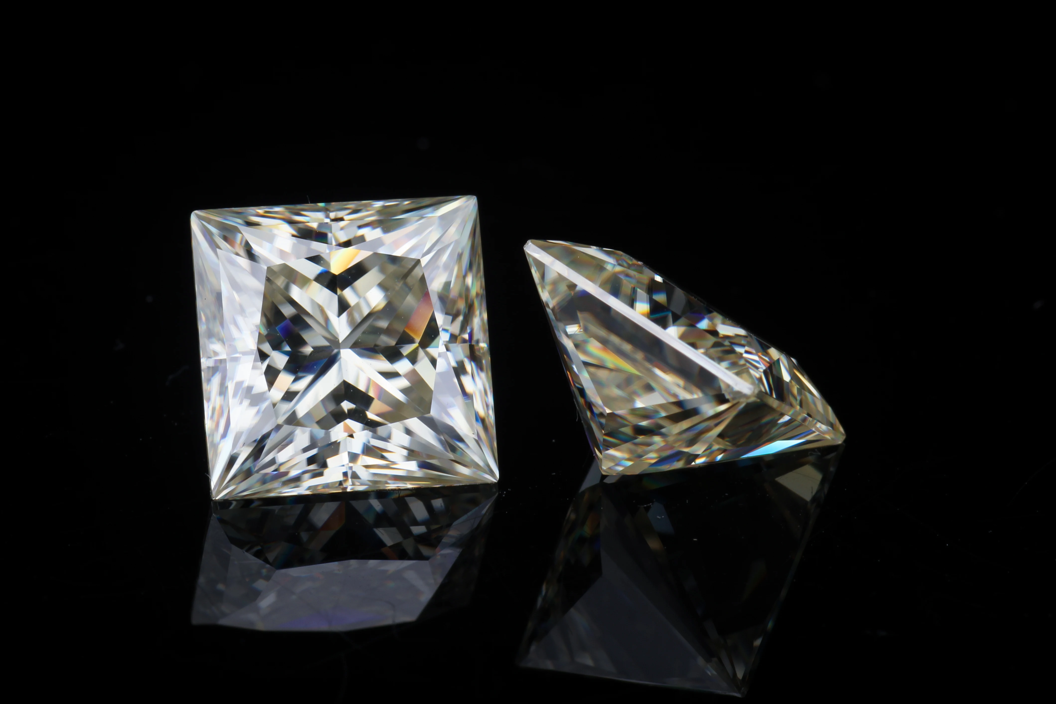 Ready to Ship Pass Diamond Tester Loose Synthetic Moissanite 3CT  DEF White VVS Princess Cut Moissanite