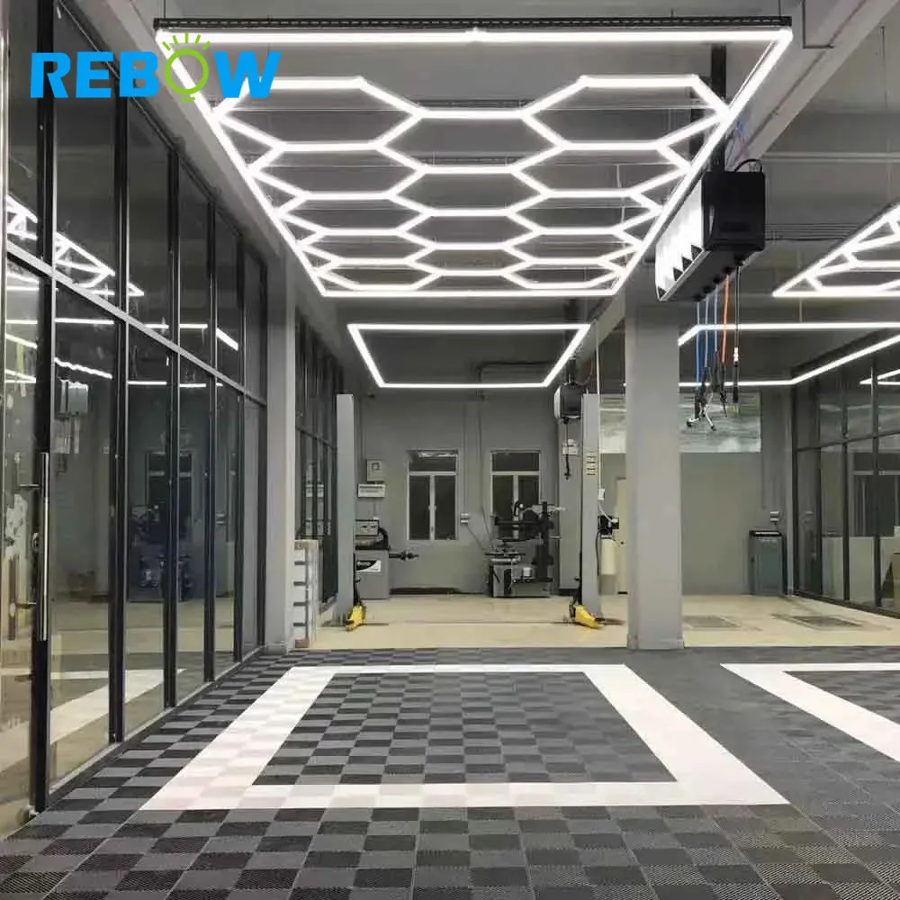 Free Design led hexagonal lights Custom hexagon garage lights for garage ceiling