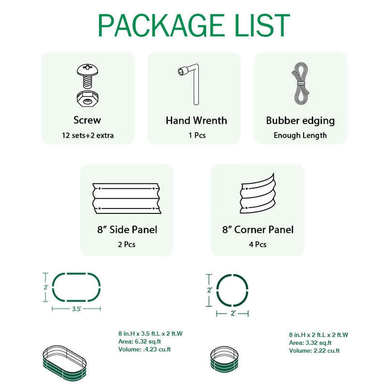 Metal Modular Raised Plant Bed Galvanized Garden Bed for Flower Pot and Planter Large Outdoor Garden Aluzinic Plant Box