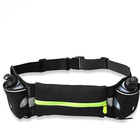 Спортивная поясная сумка для бега Marathon с двумя карманами, Ультралегкая персональная сумка на пояс для мобильного телефона с защитой от кражи