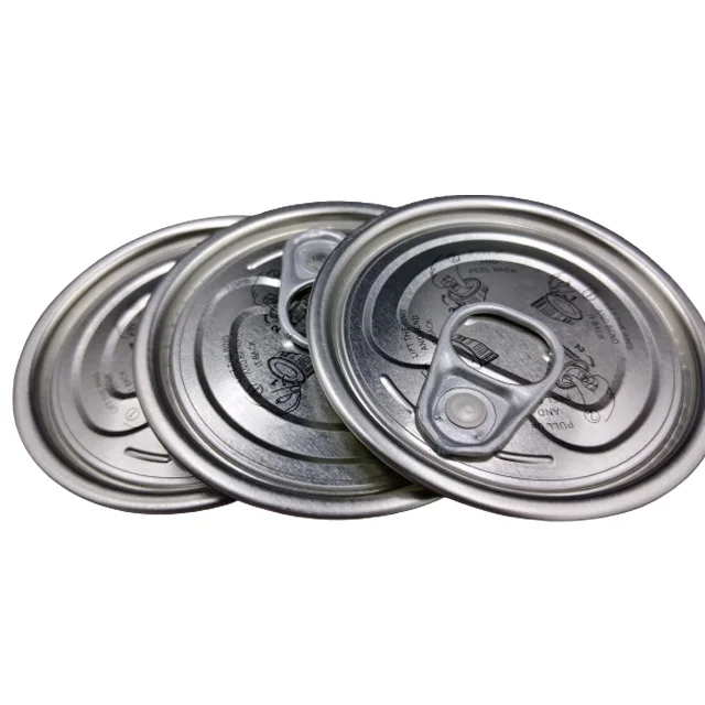 Easy Open Lid  202# 211# 307# 401# 404# 603# Metal EOE Lids Cover for Tomato Paste Tuna Fish Food Packaging