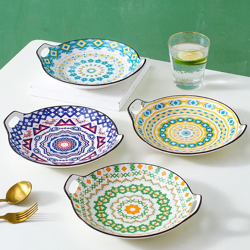 vaisselle en ceramique de qualite alimentaire restaurant complete birthday plates &Baking sheet dishes Sold by ton