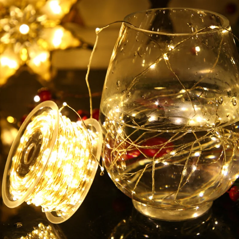 Высокое качество 100 м светодиодная фея комнатная и наружная медная проволока декоративные светильники для Хэллоуина праздничные украшения