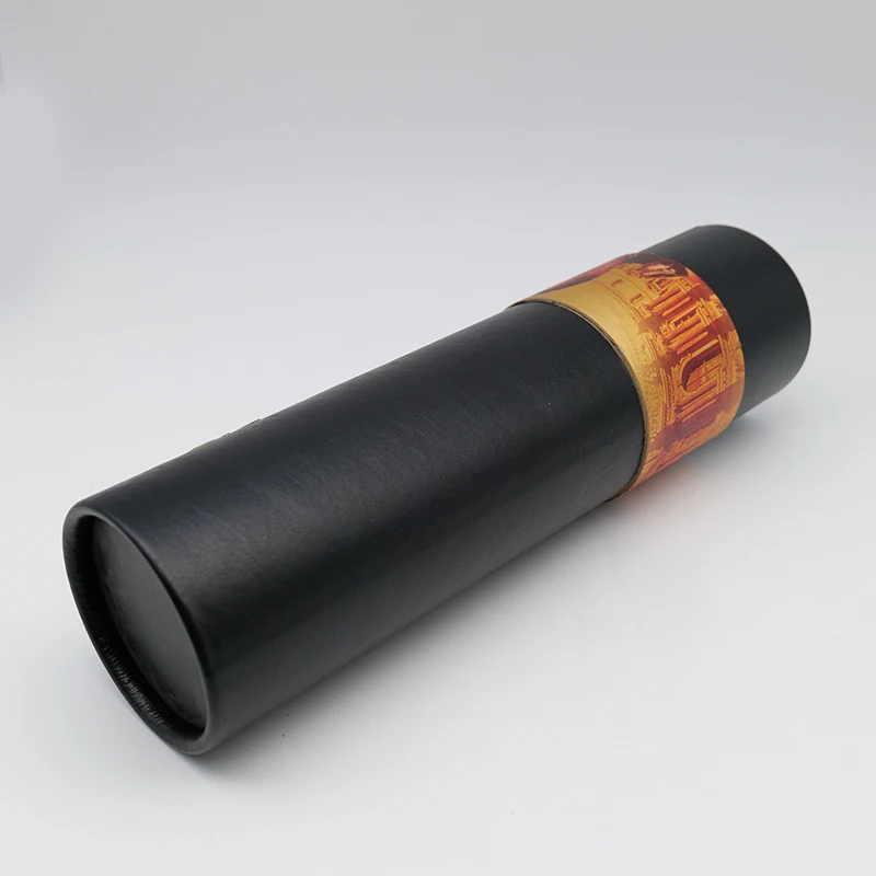 Factory design production empty kraft cylindrical packaging paper red wine cosmetics tube package box