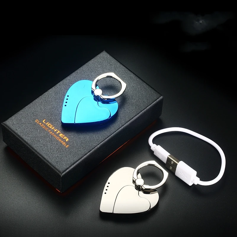 Rechargeable USB Lighter Electric Lighter Creative Phone Bracket Windproof Flameless Lighter for Cigarette Grill Camping Home