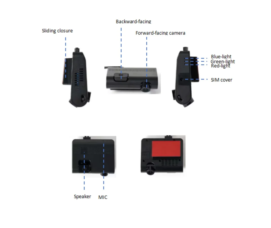 2 Cameras Car Video Recorder security HD 1080P Night Vision  Remote Monitoring 4G Dash Cam