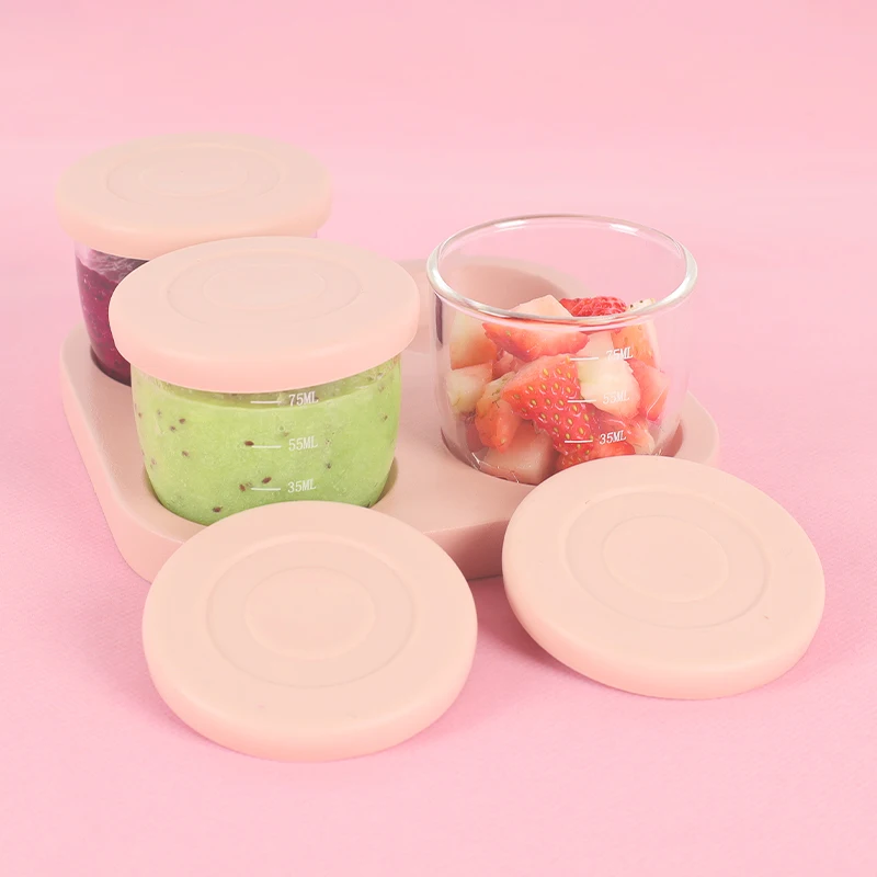 Eco-Friendly Glasses Air Tight Kitchen Grain Rice Box Glass Storage and Container Set for Food With Silicone Lid