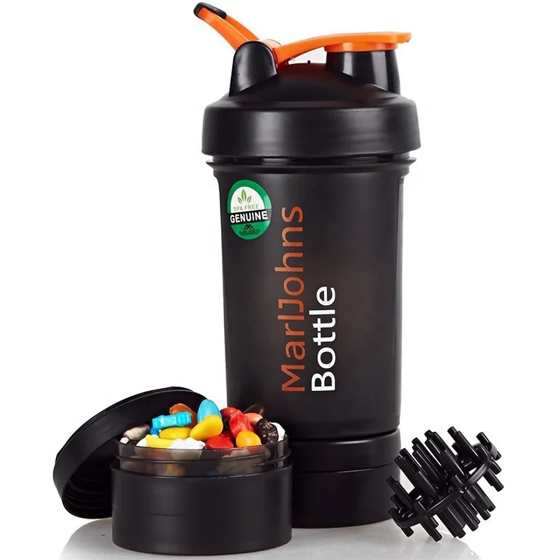 Shaker Bottle for Protein Shakes Smoothies Energy Drinks Wholesale Plastic Gym Bottle Easy Grip BPA Free