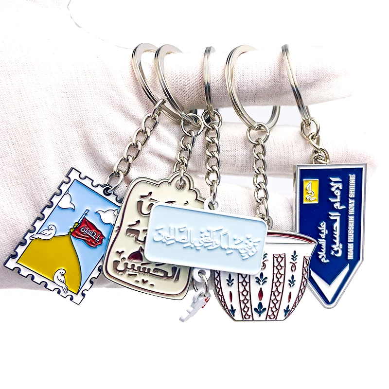 Professional Custom Logo Maker Zinc Alloy Soft Enamel Key Ring Die Cast Letter Metal Keychains for Sale