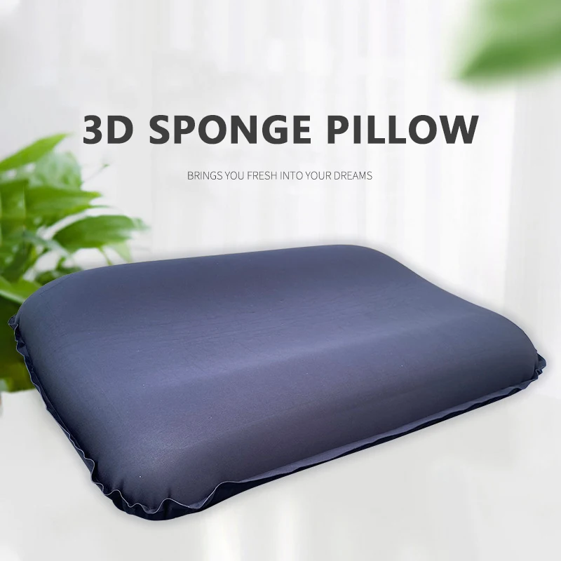 Outdoor inflatable cushion portable pillow compressible folding inflatable camping space pillow