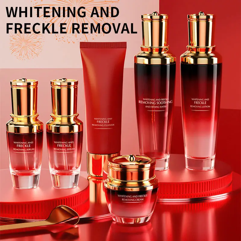 Private Label Luxury Rejuvenating Lady Facial Skincare Kit Face Serum Eye Anti Aging Brightening Skin Care Set