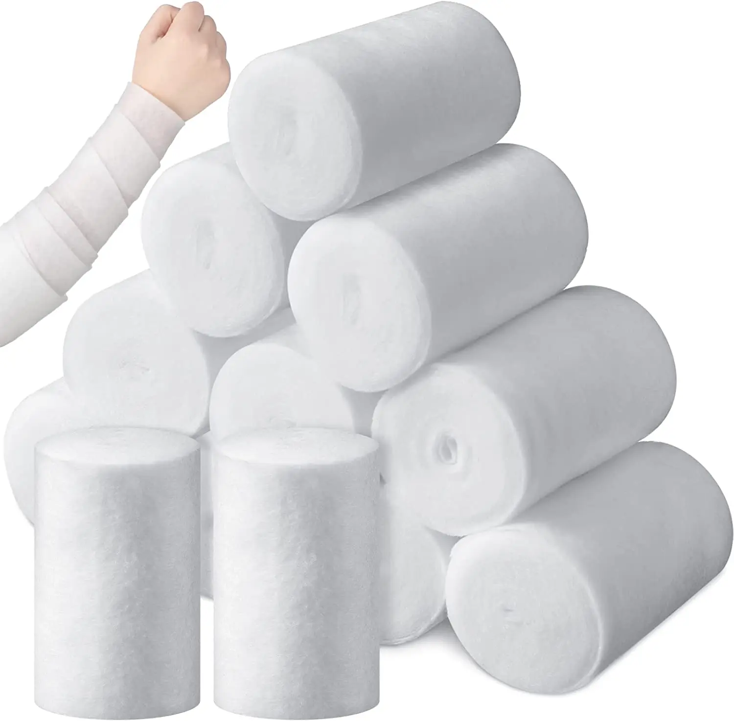 Custom surgical wrap art project body model mask making supplies soft cloth roll plaster liner