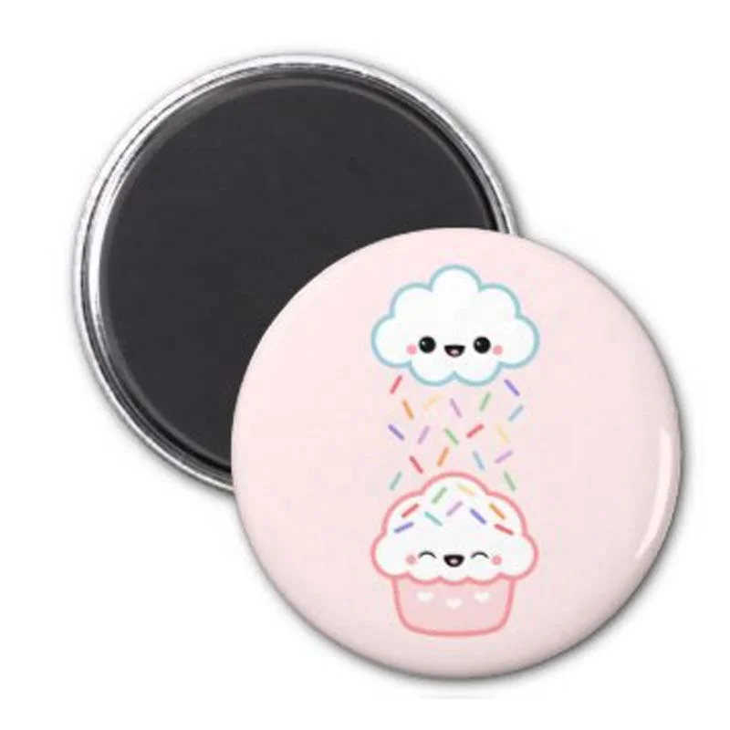 custom souvenir round tinplate fridge magnet