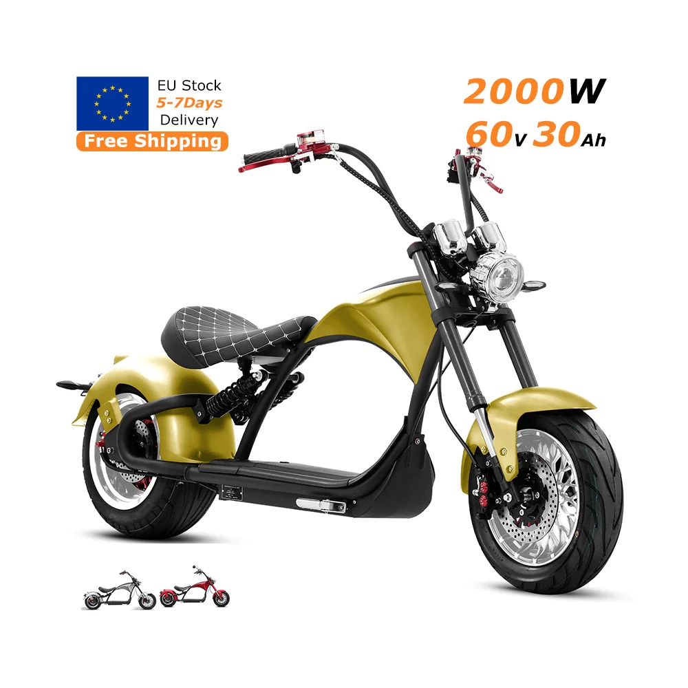 Eahora M1P EEC EU Stock Citycoco Electric Chopper 2000w 14 Inch Fat Tire Citycoco Electric Scooters