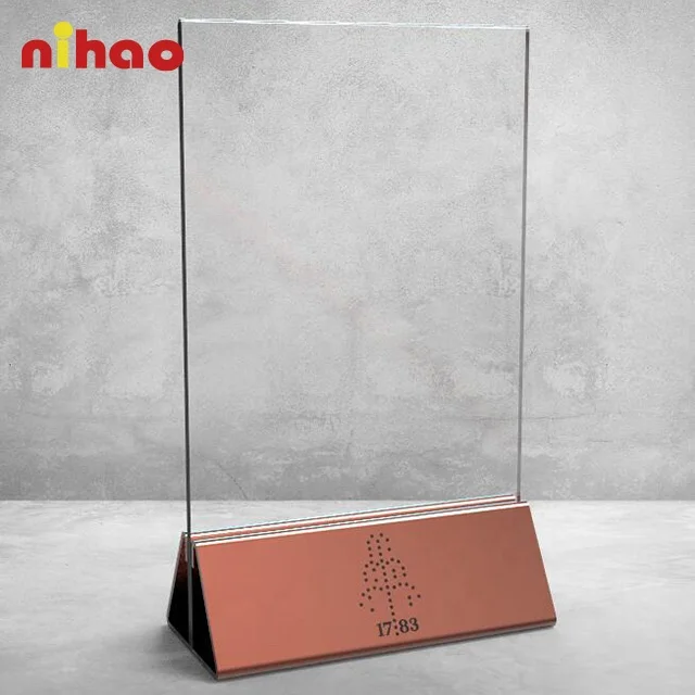 NIHAO Customized Eco-friendly table menu display stand holder for indoor use