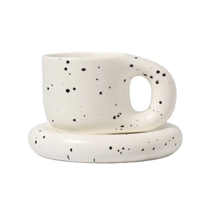 Hot Selling Big Handle Breakfast Coffee Cup Fat Ceramic Mug chubby coffee mug