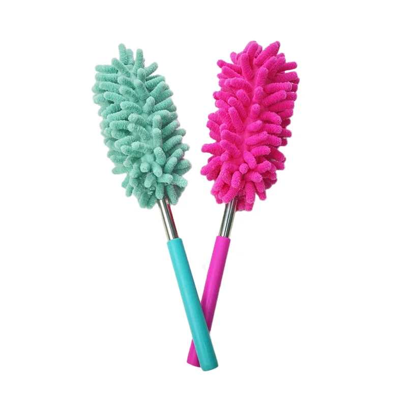 Chenille dust cleaning kit with telescopic pole with long handle window cleaning kit window glass cleaning brush