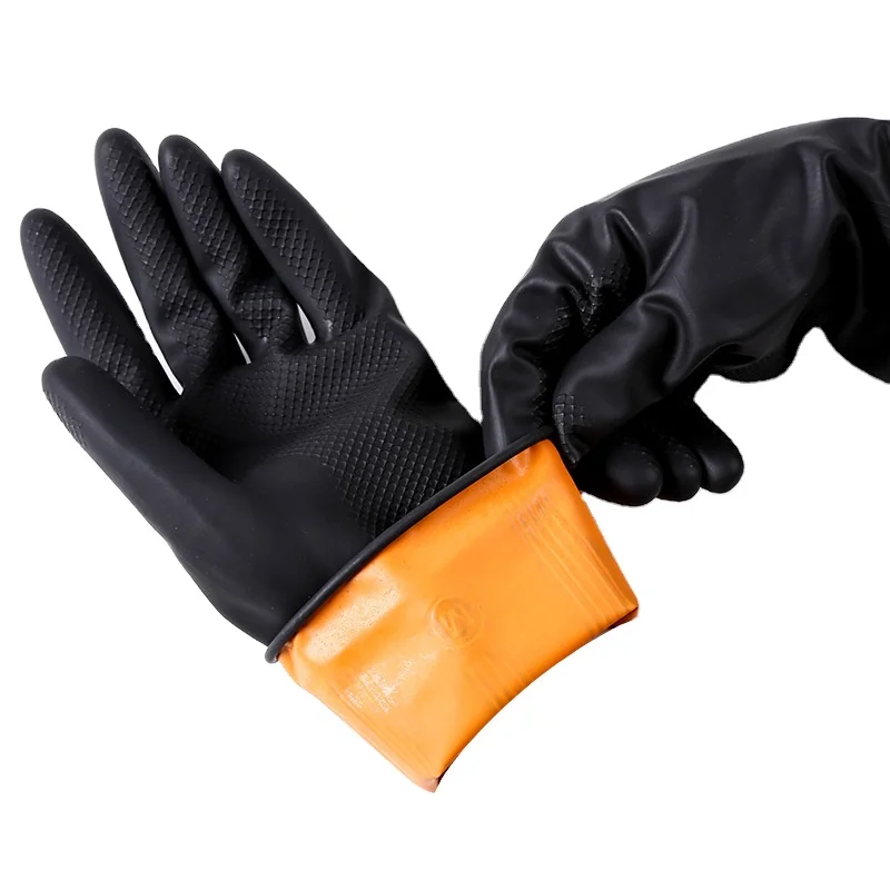 sun Industria   latex gloves Working Chemical Resistant Waterproof Industrial Latex Work Gloves
